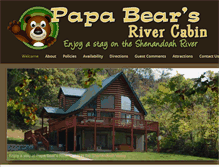 Tablet Screenshot of papabearsrivercabin.com